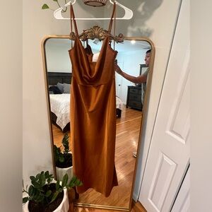 BHLDN Copper Maxi Dress